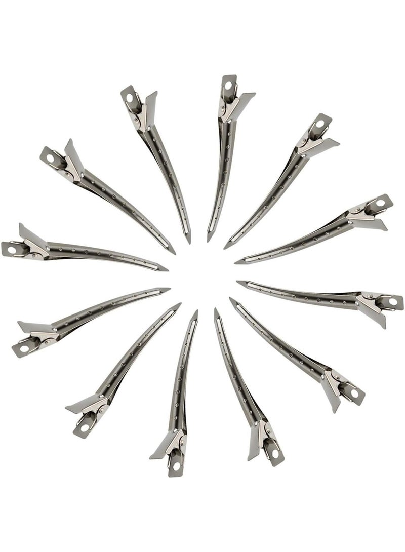 Generic 24 pieces of metal duckbill hair clips - professional clips for sectioning, styling, cutting, coloring, and drying hair - strong hold and non-slip design - Image 3